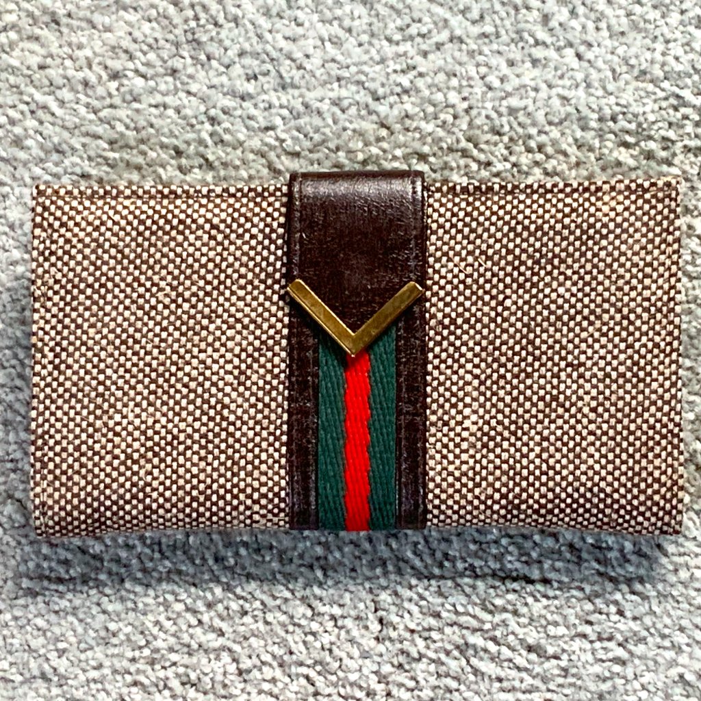 Tweed Checkbook Clutch Wallet